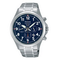 Pulsar Business Solar Chronograph Silver-tone Bracelet Watch from Pedre